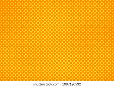 Orange comic pop-art halftone background vector