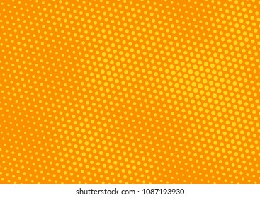 Orange comic pop-art halftone background vector