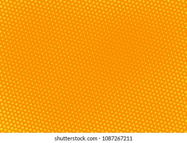 Orange comic pop-art halftone background vector