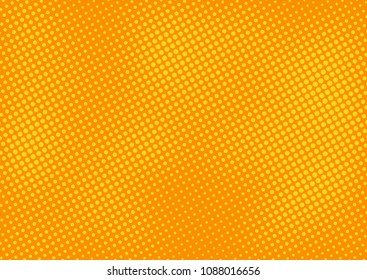 Orange comic pop-art halftone background vector