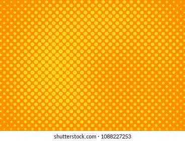 Orange comic pop-art halftone background vector