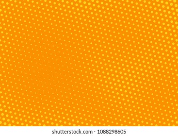 Orange comic pop-art halftone background vector