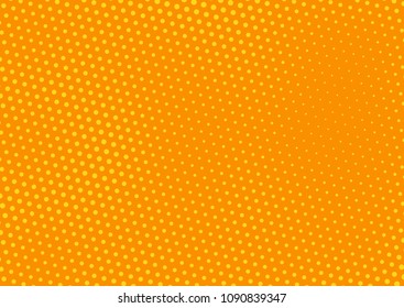 Orange comic pop-art halftone background vector
