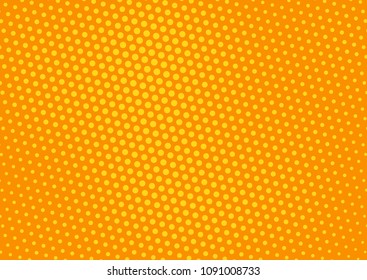 Orange comic pop-art halftone background vector