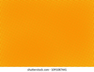 Orange comic pop-art halftone background vector