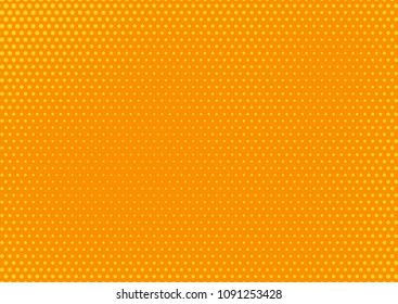 Orange comic pop-art halftone background vector