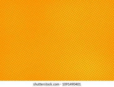 Orange comic pop-art halftone background vector