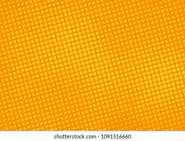 Orange comic pop-art halftone background vector