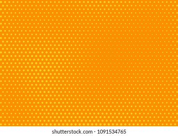 Orange comic pop-art halftone background vector