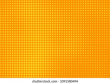 Orange comic pop-art halftone background vector