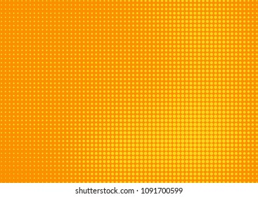 Orange comic pop-art halftone background vector