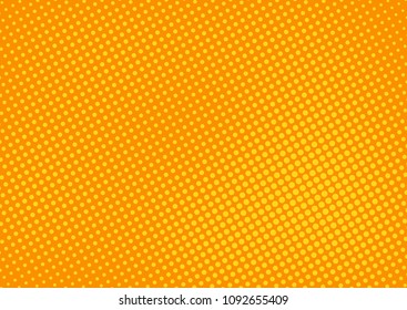 Orange comic pop-art halftone background vector