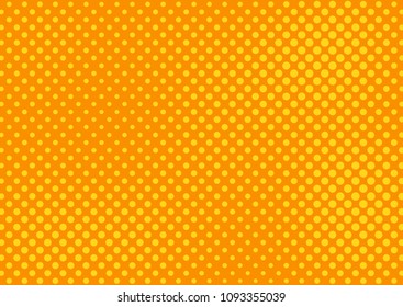 Orange comic pop-art halftone background vector