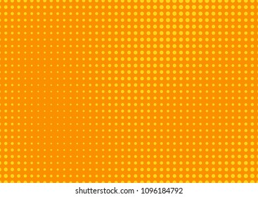Orange comic pop-art halftone background vector
