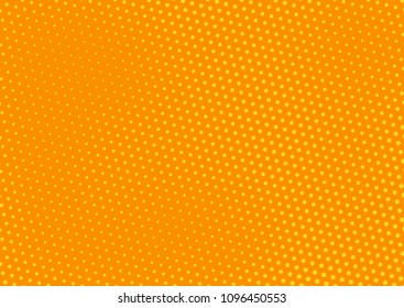 Orange comic pop-art halftone background vector