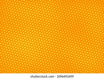 Orange comic pop-art halftone background vector