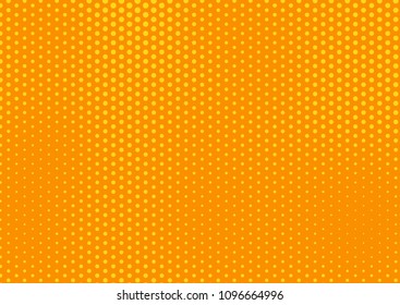 Orange comic pop-art halftone background vector