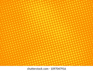 Orange comic pop-art halftone background vector