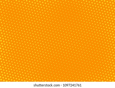 Orange comic pop-art halftone background vector