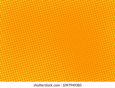 Orange comic pop-art halftone background vector