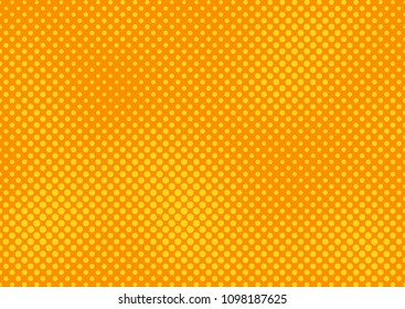 Orange comic pop-art halftone background vector