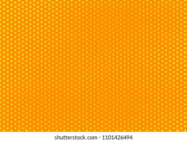 Orange comic pop-art halftone background vector