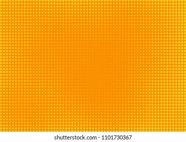 Orange comic pop-art halftone background vector