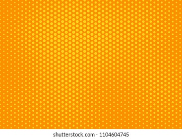 Orange comic pop-art halftone background vector