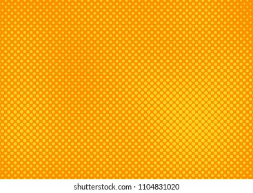 Orange comic pop-art halftone background vector