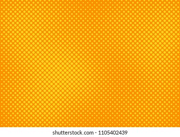Orange comic pop-art halftone background vector