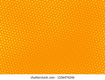Orange comic pop-art halftone background vector
