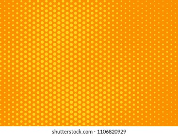 Orange comic pop-art halftone background vector