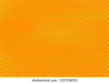Orange comic pop-art halftone background vector