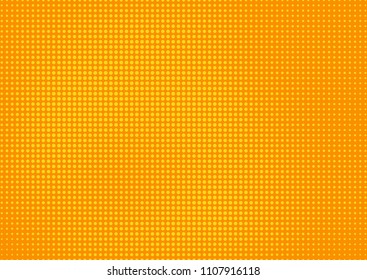Orange comic pop-art halftone background vector