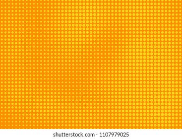 Orange comic pop-art halftone background vector