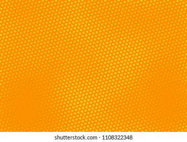 Orange comic pop-art halftone background vector