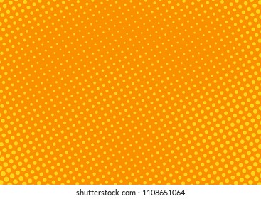 Orange comic pop-art halftone background vector