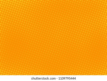 Orange comic pop-art halftone background vector