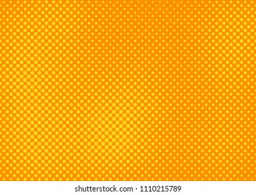 Orange comic pop-art halftone background vector