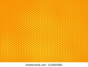 Orange comic pop-art halftone background vector