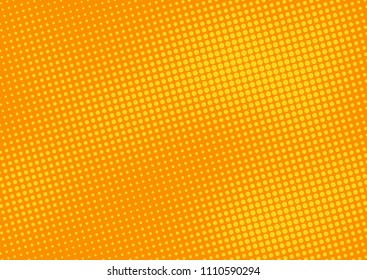 Orange comic pop-art halftone background vector