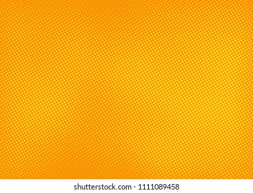 Orange comic pop-art halftone background vector