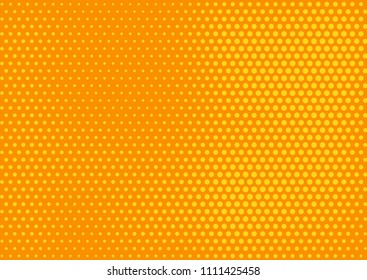 Orange comic pop-art halftone background vector