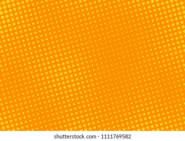 Orange comic pop-art halftone background vector