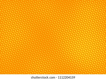 Orange comic pop-art halftone background vector