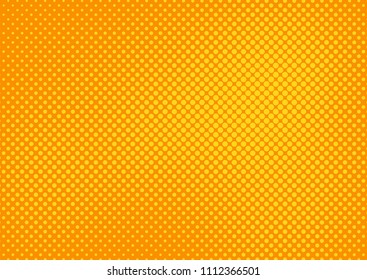 Orange comic pop-art halftone background vector