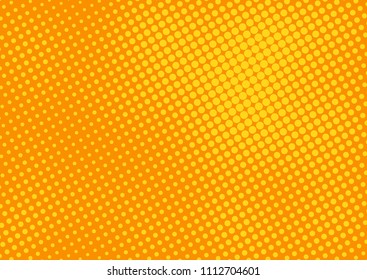 Orange comic pop-art halftone background vector
