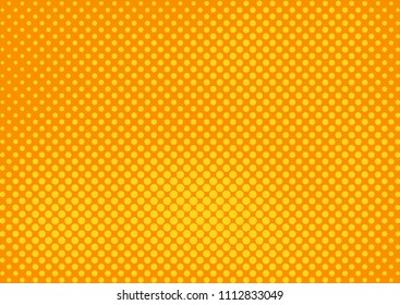 Orange comic pop-art halftone background vector