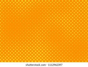 Orange comic pop-art halftone background vector