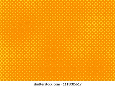 Orange comic pop-art halftone background vector